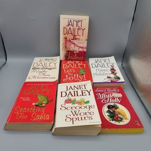 Janet Dailey Christmas Holiday Romance Paperback Books Lot Of 7
